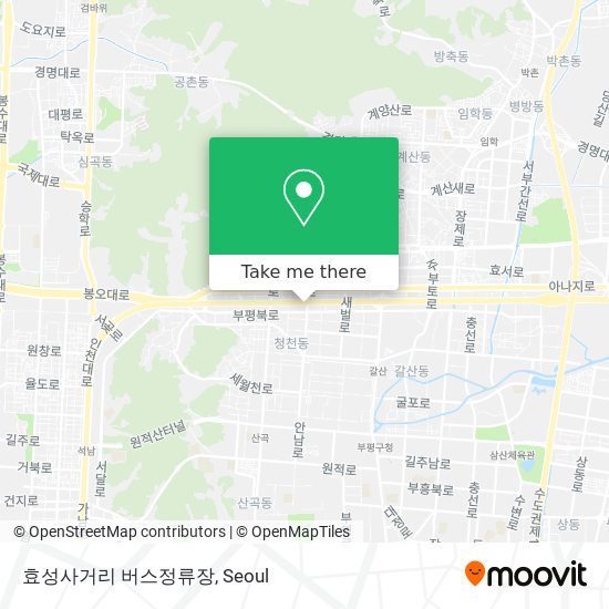 효성사거리 버스정류장 map