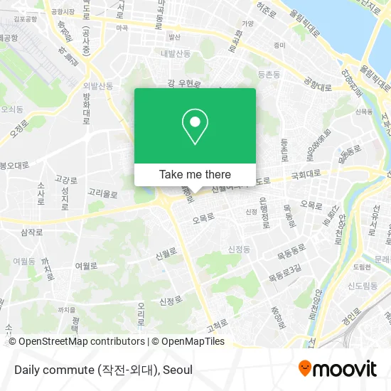 Daily commute (작전-외대) map