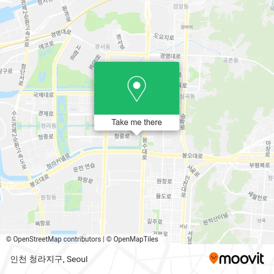 인천 청라지구 map