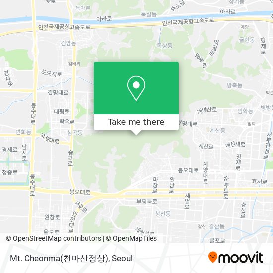 Mt. Cheonma(천마산정상) map