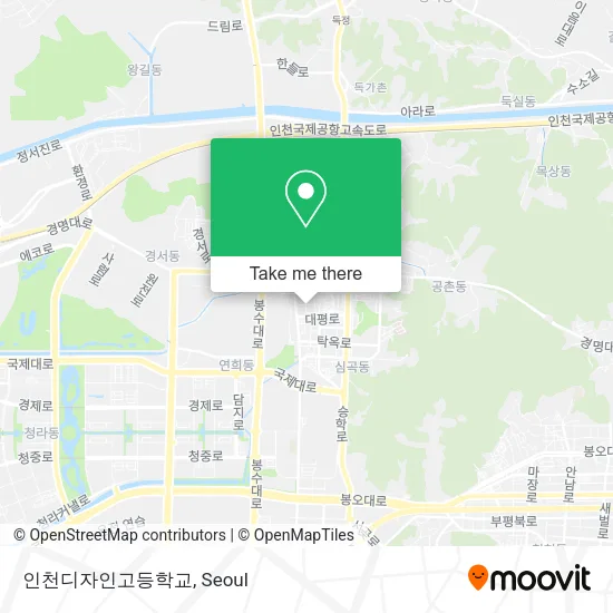 인천디자인고등학교 map