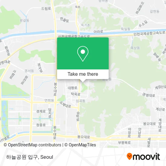 하늘공원 입구 map