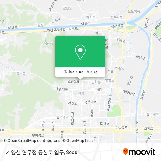 계양산 연무정 등산로 입구 map