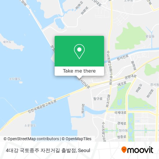 4대강 국토종주 자전거길 출발점 map