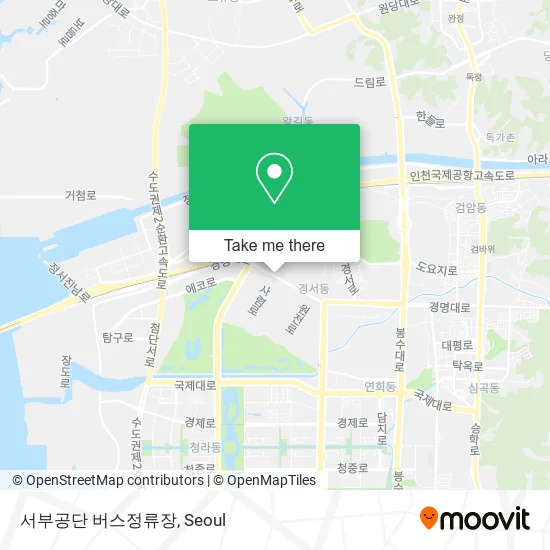 서부공단 버스정류장 map