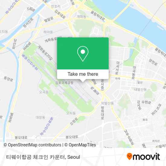 티웨이항공 체크인 카운터 map