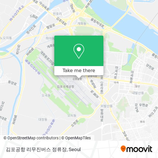 김포공항 리무진버스 정류장 map