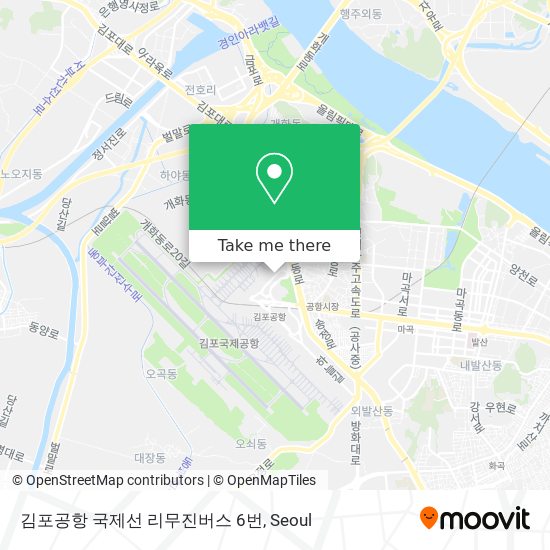 김포공항 국제선 리무진버스 6번 map