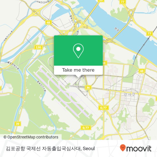 김포공항 국제선 자동출입국심사대 map