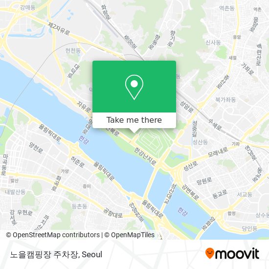 노을캠핑장 주차장 map