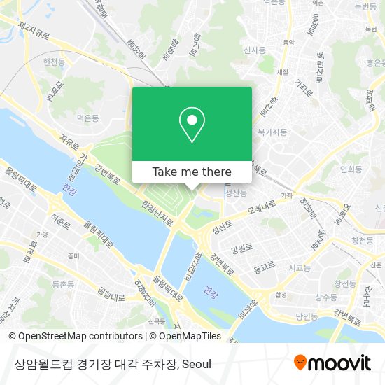 상암월드컵 경기장 대각 주차장 map