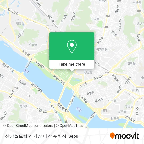 상암월드컵 경기장 대각 주차장 map