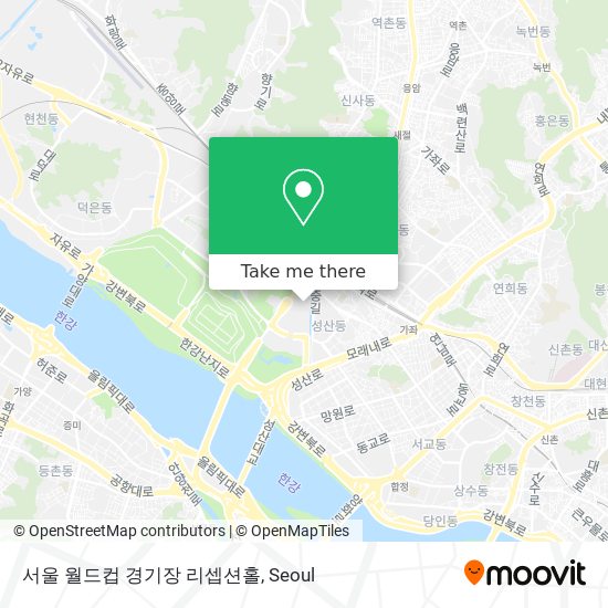 서울 월드컵 경기장 리셉션홀 map