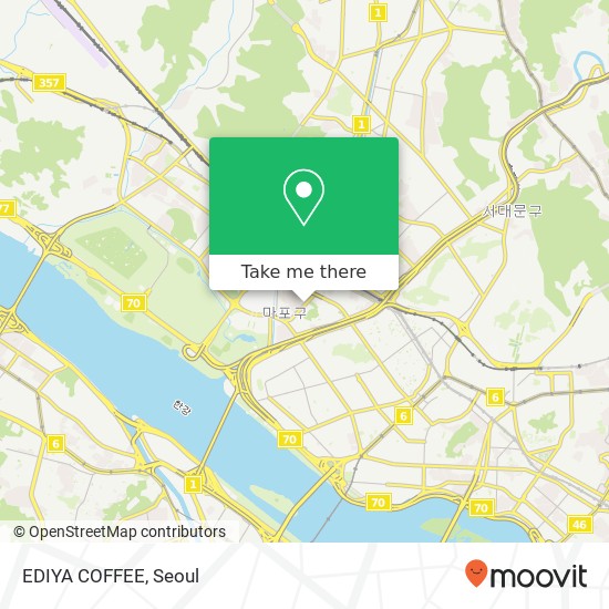 EDIYA COFFEE map