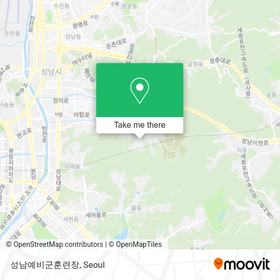 성남예비군훈련장 map