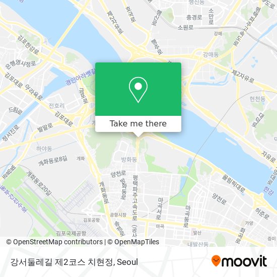 강서둘레길 제2코스 치현정 map