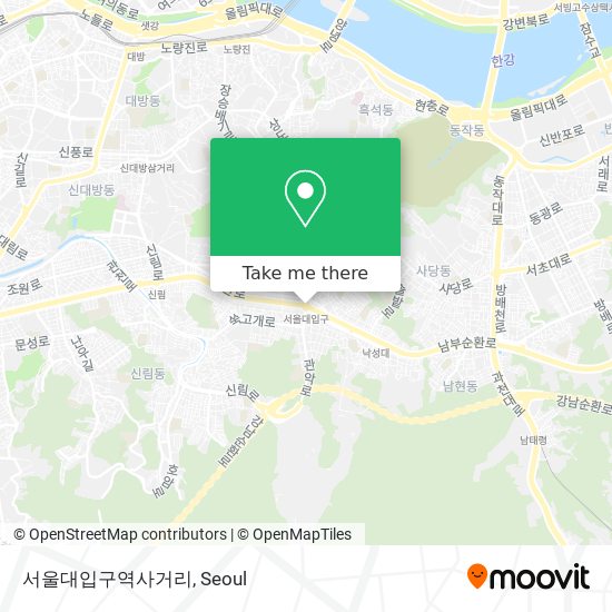 서울대입구역사거리 map