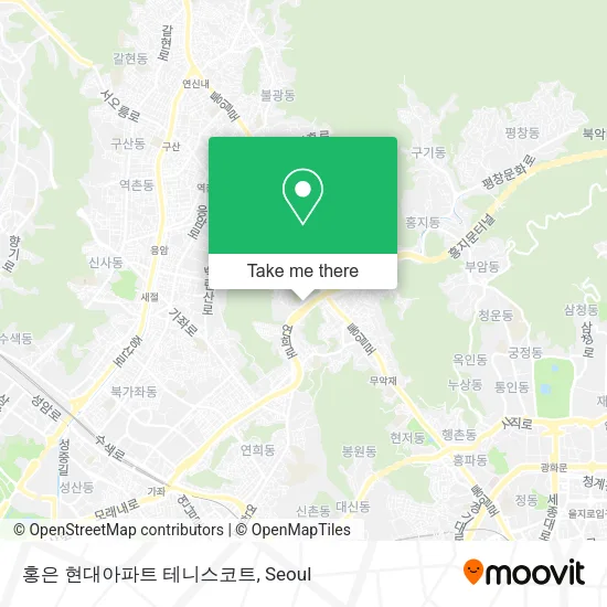 홍은 현대아파트 테니스코트 map