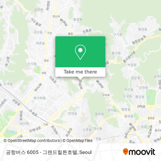 공항버스 6005 - 그랜드힐튼호텔 map