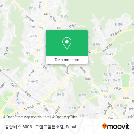 공항버스 6005 - 그랜드힐튼호텔 map