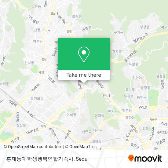 홍제동대학생행복연합기숙사 map