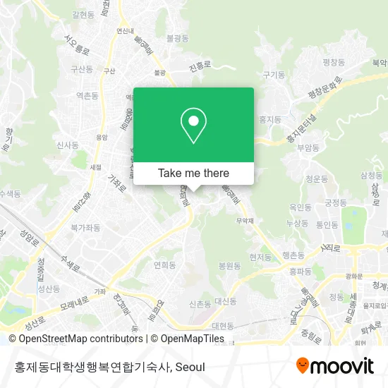 홍제동대학생행복연합기숙사 map