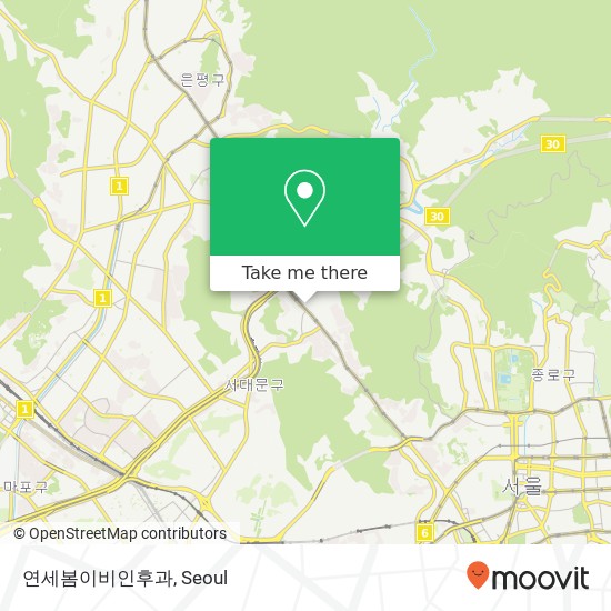 연세봄이비인후과 map