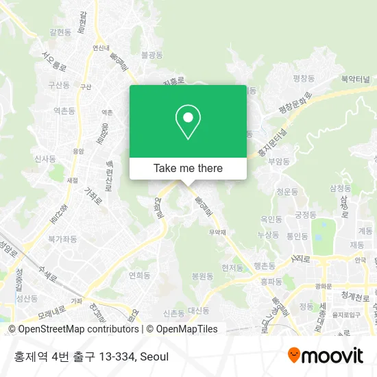 홍제역 4번 출구 13-334 map