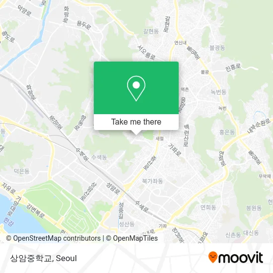 상암중학교 map