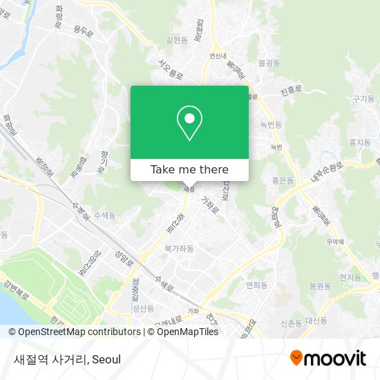 새절역 사거리 map