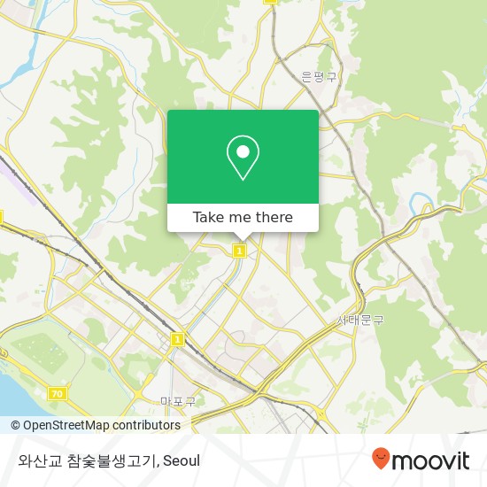 와산교 참숯불생고기 map