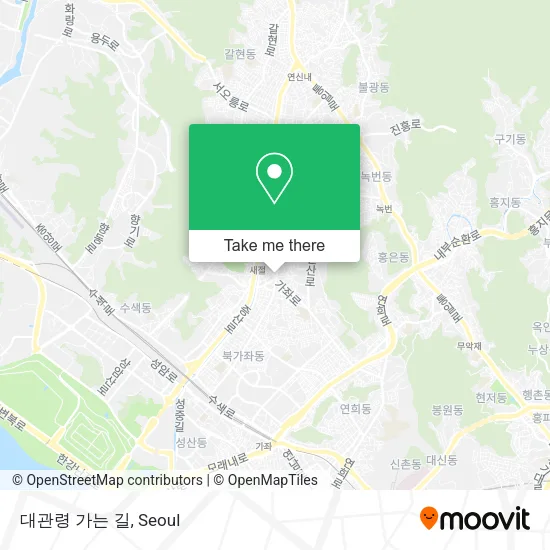 대관령 가는 길 map