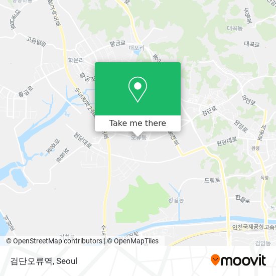 검단오류역 map