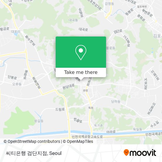 씨티은행 검단지점 map