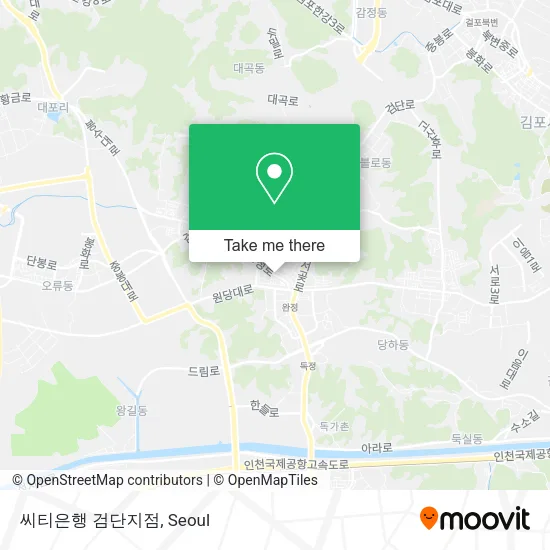 씨티은행 검단지점 map