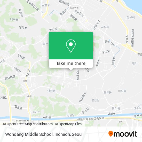 Wondang Middle School, Incheon map