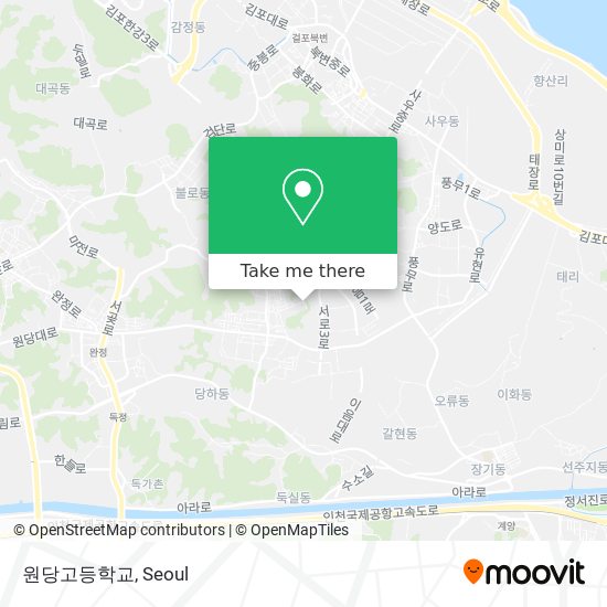 원당고등학교 map