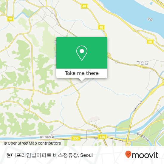 현대프라임빌아파트 버스정류장 map