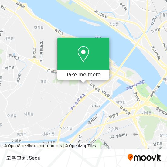 고촌교회 map