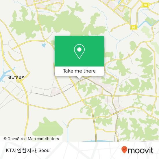 KT서인천지사 map