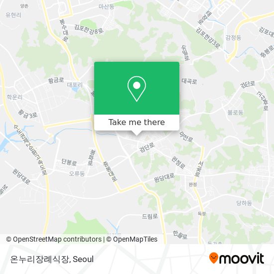 온누리장례식장 map