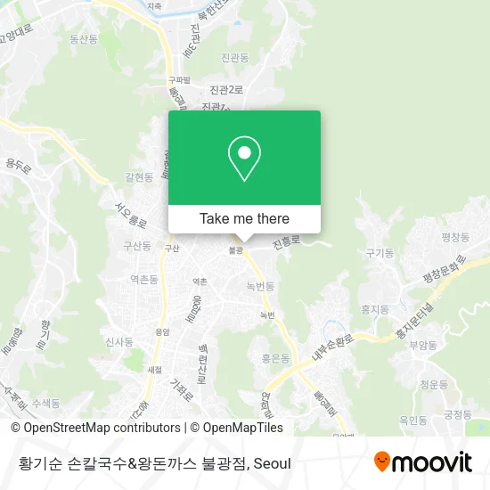 황기순 손칼국수&왕돈까스 불광점 map
