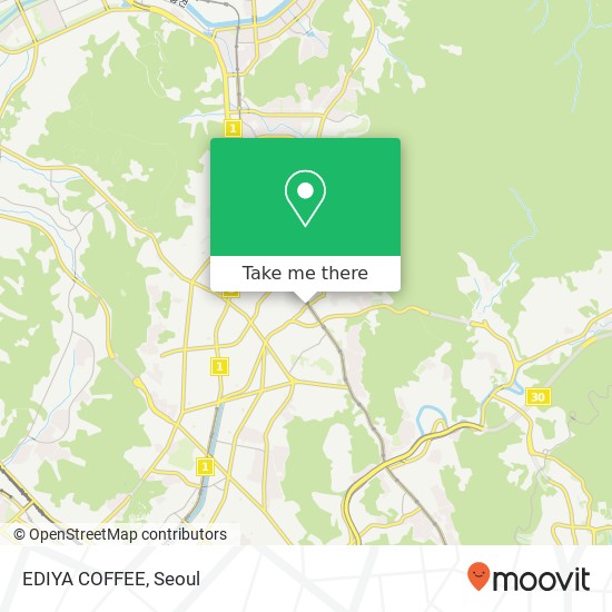 EDIYA COFFEE map