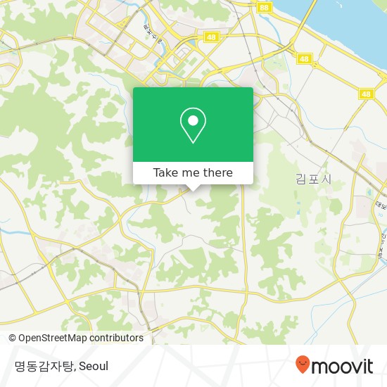 명동감자탕 map