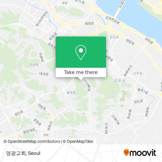 영광교회 map