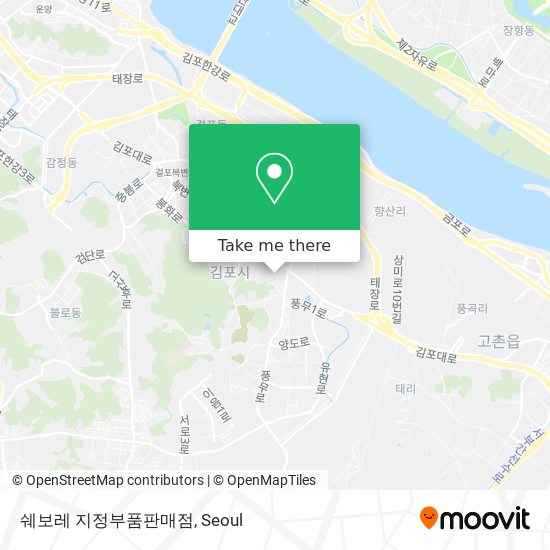 쉐보레 지정부품판매점 map