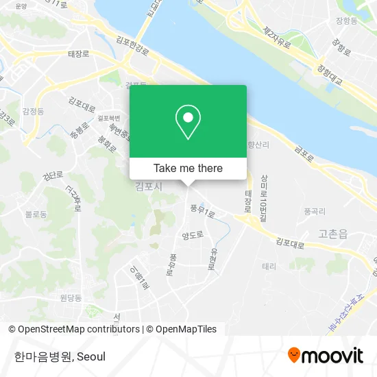 한마음병원 map