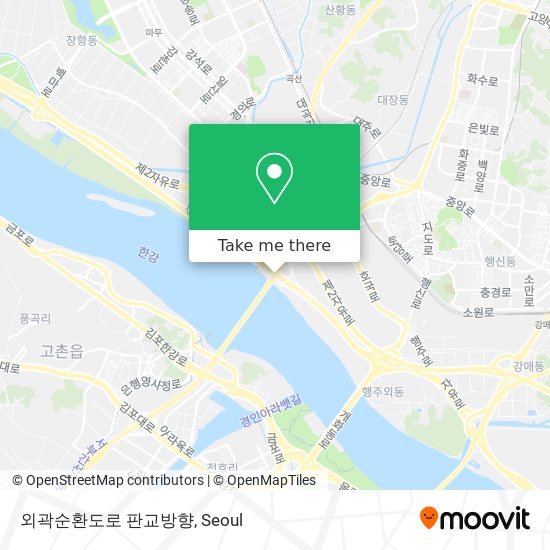 외곽순환도로 판교방향 map
