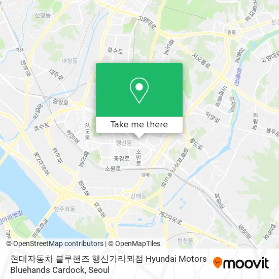 현대자동차 블루핸즈 행신가라뫼점 Hyundai Motors Bluehands Cardock map