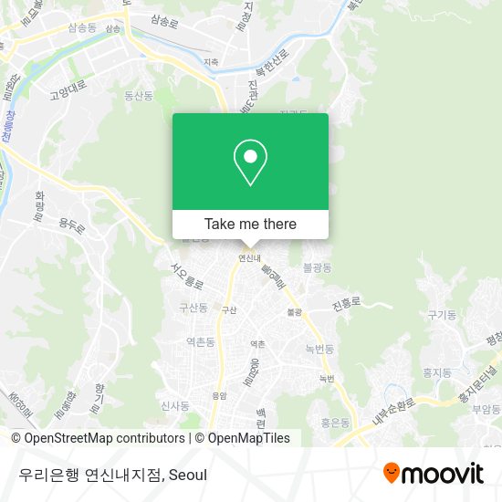 우리은행 연신내지점 map